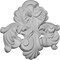 Ekena Millwork 7 3/8"W x 6 1/2"H x 1 3/8"P Benson Center Flourish Onlay ONL07X06X01BE - alternate 4
